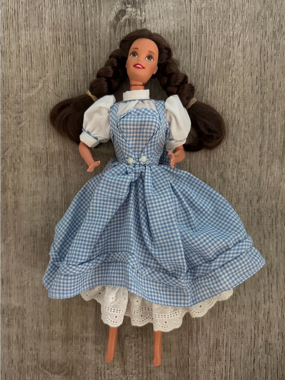 Barbie as Dorothy Doll wizard of Oz in Blue Gingham Dress